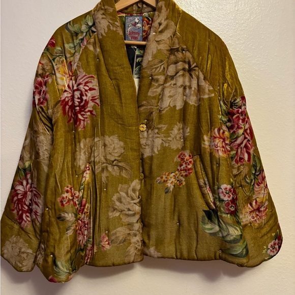 Johnny Was Vintage Rose Golden Velvet Coat - Picture 2 of 6